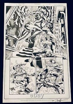 Original Comic Art -Deathstroke #14 pg. 13- Joe Bennett and Norm Rapmund Splash