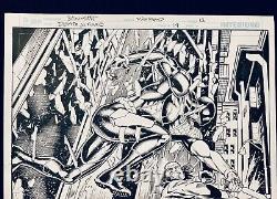 Original Comic Art -Deathstroke #14 pg. 13- Joe Bennett and Norm Rapmund Splash