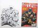 Original Comic Art Jsa Classified #14 Prelim Cover Sketch By Mike Zeck Signed