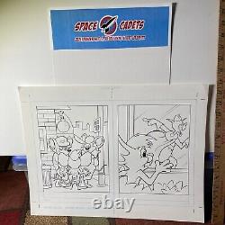 Original Comic Art Mighty Mouse Pearl Pureheart's Problem 1988 Butler Pg 24/25