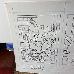 Original Comic Art Mighty Mouse Pearl Pureheart's Problem 1988 Butler Pg 24/25