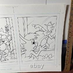 Original Comic Art Mighty Mouse Pearl Pureheart's Problem 1988 Butler Pg 24/25