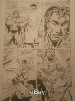 Original Comic Art Pages Superman issue 90 pg 12 Signed Joe Rubinstein 1994