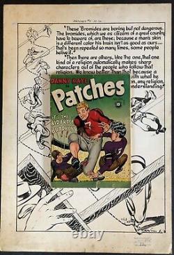 Original Comic Art, Patches Nov 1946, Splash Page, Danny Kaye, Maurice D. Bourgo