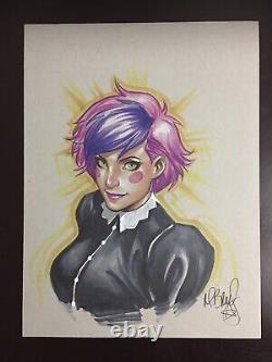 Original Comic Art Sketch Full Color Dollface by Mark Brooks