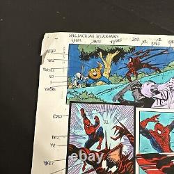 Original Comic Art Spectacular SPIDER-MAN #202 COLOR GUIDE Page 16 Bob Sharen