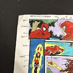 Original Comic Art Spectacular SPIDER-MAN #202 COLOR GUIDE Page 18 Bob Sharen