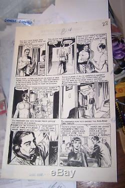 Original Comic Art by GEORGE EVANS - EC Comics CRIME SUSPENSESTORIES #21 PAGE 4