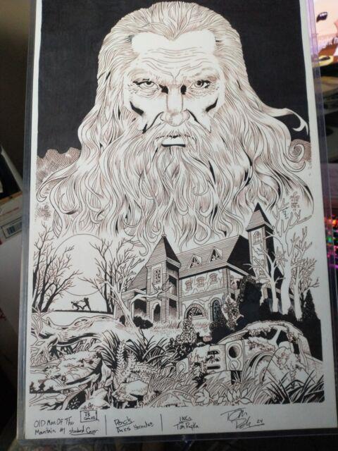 Original Comic Book Art Cover Old Man Of The Mountain #1 Standard Cover Inks
