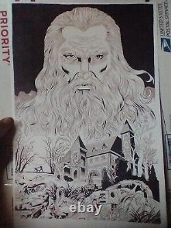 Original Comic Book Art COVER Old Man Of The Mountain #1 Standard Cover Inks