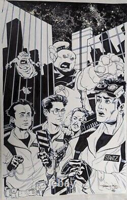 Original Comic Book Artwork Ghostbusters by the Late Jeremy Dale Commission