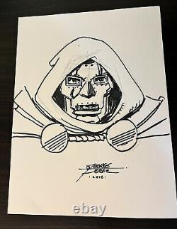 Original Doctor Doom Sketch by George Perez! Beautiful Rare Commission