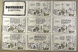 Original Framed GB TRUDEAU DOONESBURY Comic Strip Art NO RESERVE 3-19-78