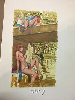 Original Greenleaf ART Adult Book AB5263Cover Illustration 9.5 x 13.5 Painting
