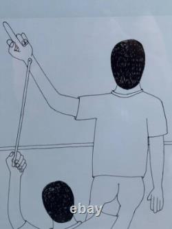 Original Hand Puppet Humorous Drawing Sketch on Paper Professionally Framed Original Hand Puppet Humorous Drawing Sketch on Paper Professionally Framed