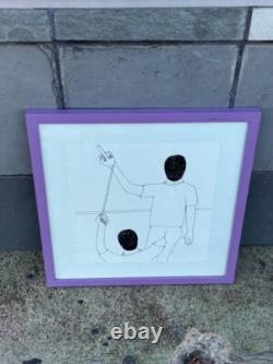 Original Hand Puppet Humorous Drawing Sketch on Paper Professionally Framed Original Hand Puppet Humorous Drawing Sketch on Paper Professionally Framed