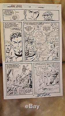 Original JOHN BYRNE Art Fantastic Four Complete Story BOTH Pages Signed