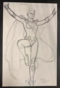 Original Kevin Maguire Superwoman Preliminary Comic Art Sketch