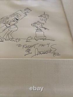 Original Mad Magazine Artist SERGIO ARAGONES Signed Original Sketch TV Bloopers