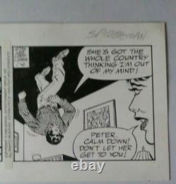 Original Marvel Art 1999 Stan Lee Spider-man Newspaper Comic Strips Wednesday