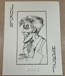 Original Neal Adams Joker Sketch! 11 X 8.5! Awesome! Batman/DC Comics