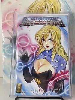 Original Peach Momoko Painting With Published Patriotika 1 Cover NYCC Variant 1/60
