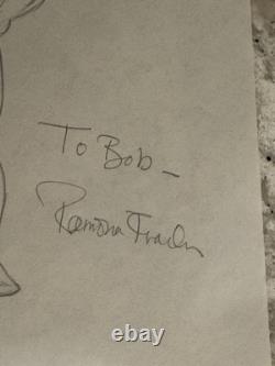 Original Pencil Sketch Aquaman Signed By Romana Fradon 12x9 (On Paper)