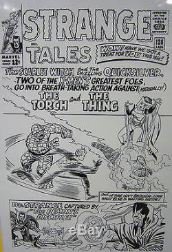Original Production Art Cel STEVE DITKO Strange Tales #128 matted withcover print