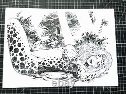 Original Signed Marcelo Ferreira Cheetah Commission 11x17 Gorgeous