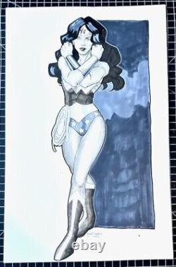 Original Signed Mark Dos Santos Wonder Woman Marker Commission 11X17