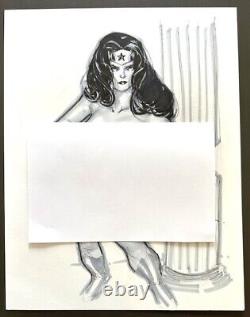 Original Signed Uko Smith Naughty Wonder Woman Ink/Marker Commission 11X14