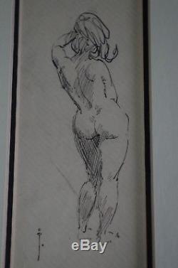 Original Signed and Framed Art Sketch by Frank Frazetta! Rare