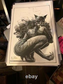 Original art by Eddy Newell CATWOMAN (one of my favorite pieces)