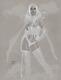 Original, Art, Mario Chavez, Pinup, Comics, 11x14 Inch, Sexy, Emma Frost, White Queen