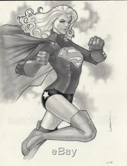 Original, art, mario chavez, pinup, comics, 11x14 inch, supergirl, sexy