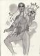 Original, Art, Mario Chavez, Pinup, Comics, 9x12 Inch, Halloween, Sally, Nightmare Xmas