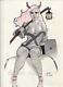 Original, Art, Mario Chavez, Pinup, Comics, 9x12 Inch, Oni, Demon