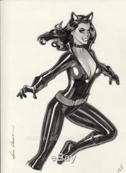 Original, art, mario chavez, pinup, comics, 9x12 inch, sexy, catwoman