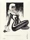 Original, Art, Mario Chavez, Pinup, Comics, 9x12 Inch, Super, Sexy, Blackcat