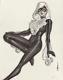 Original, Art, Mario Chavez, Sketch, Drawing, Comics, 11x14 Inch. Blackcat, Felicia