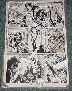 Original artwork 1983 SPIDERWOMAN #48 v1 page 8 FULL FIGURE! Nice