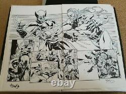 Original comic art. DPS Wolverine vs. Sabertooth