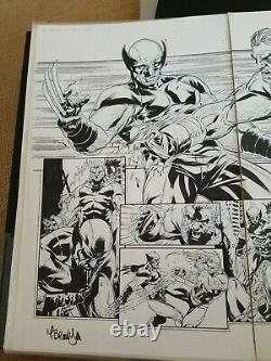 Original comic art. DPS Wolverine vs. Sabertooth