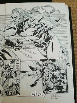 Original comic art. DPS Wolverine vs. Sabertooth