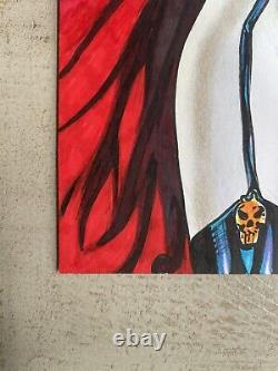 Original comic art Lady Death By Frank Lima 2021 (9x12) Signed By Artist