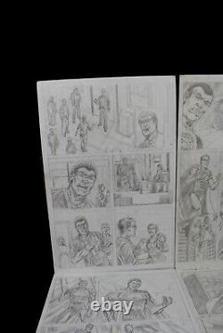 Original comic art drawing Batman 4 Page lot