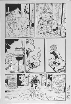 Original comic art interior pages Tmnt Jim Lawson Donatello Page