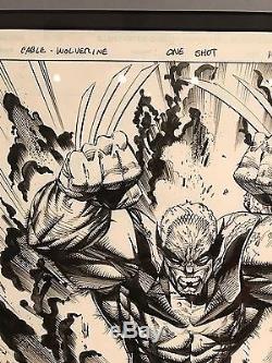 Original comic book art Wolverine/Cable Guts & Glory issue page 16