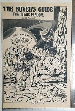 Original cover art for The Buyer's Guide for Comic Fandom #144, Aug. 20, 1976