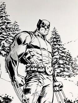 Original drawing of Wolverine by Josh George comic book art Logan Art 11x17 in